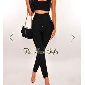 Hot Miami styles snatched high waisted pants